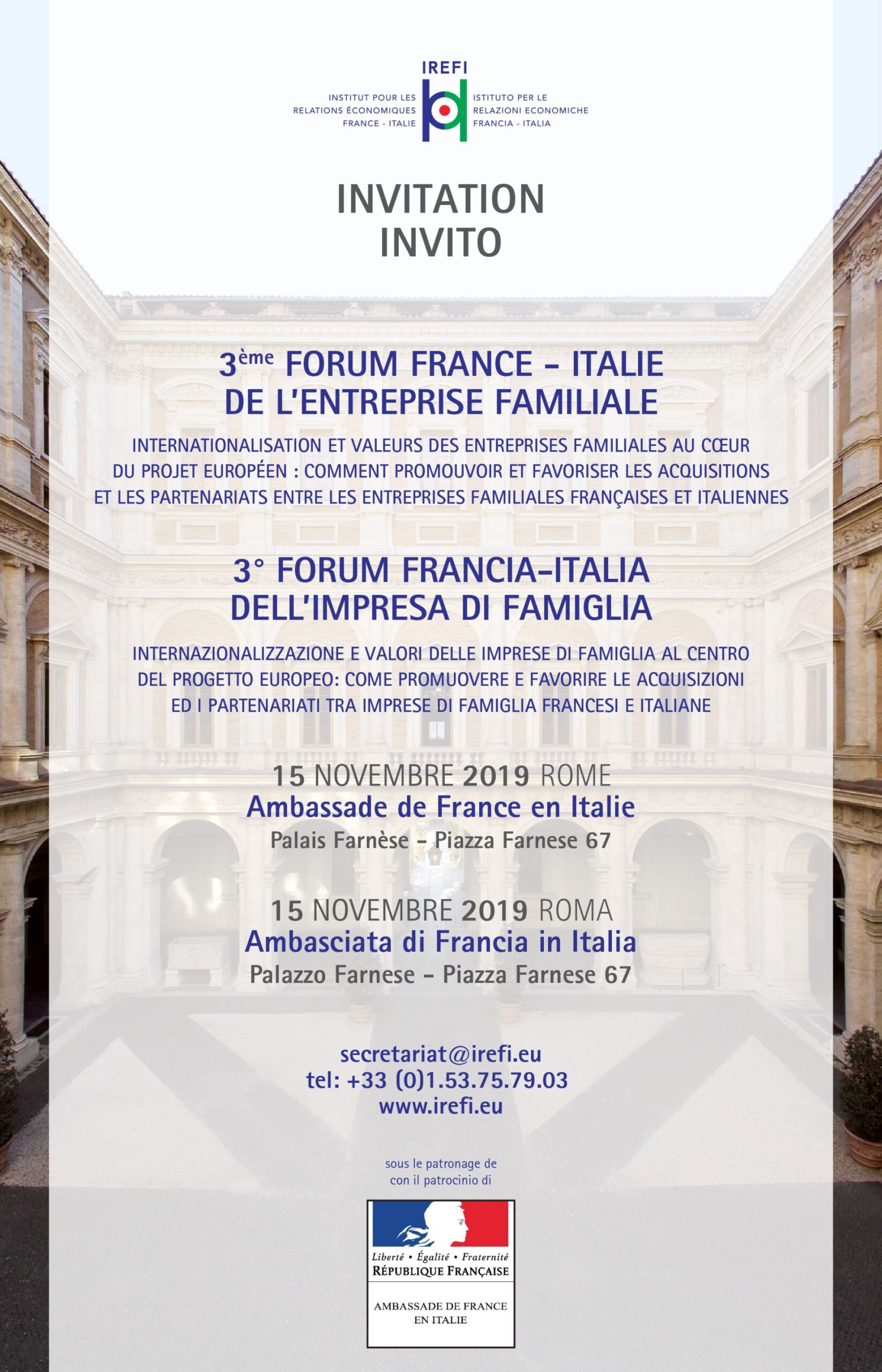 Al momento stai visualizzando ITALIA-FRANCIA: Partecipa al Forum per l’Impresa di Famiglia e agli incontri B2B