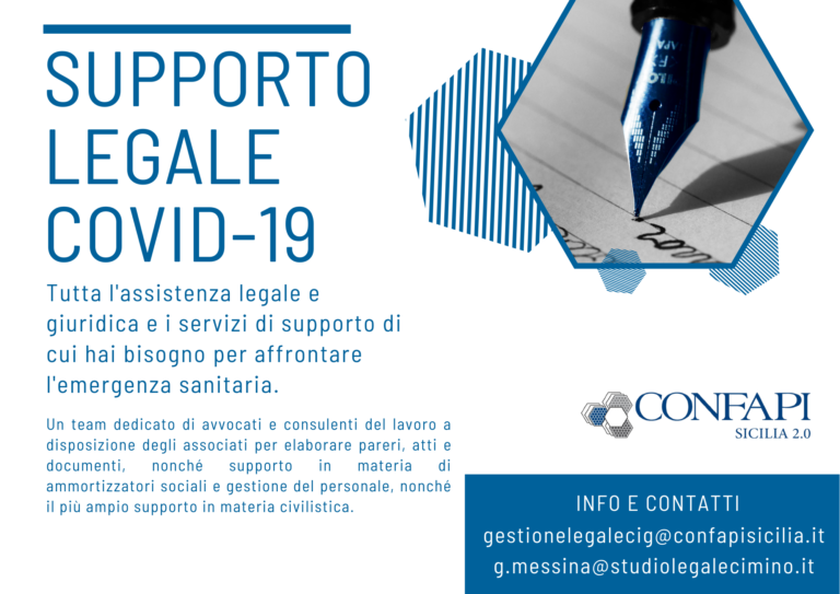 Scopri di più sull'articolo SUPPORTO LEGALE COVID alle imprese: convenzione Confapi Sicilia – Studio Legale Cimino