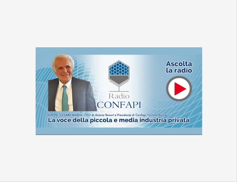 Scopri di più sull'articolo 07 aprile ore 8.05, Cesare Madia presidente della filiera turistica di Confapi Sicilia su Radio Confapi