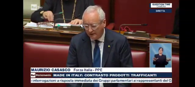 Scopri di più sull'articolo Intervento di Maurizio Casasco alla Camera durante il question time con il Ministro Urso sul tema del Made in Italy