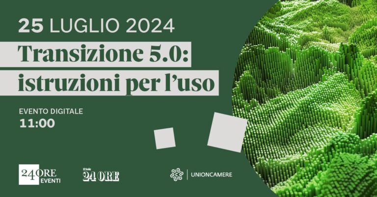 Scopri di più sull'articolo Webinar “Transizione 5.0: istruzioni per l’uso” alla Camera di Commercio il 25 Luglio