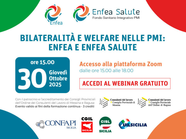 Scopri di più sull'articolo Opportunità per le PMI siciliane – Evento Enfea ed Enfea Salute – 30 ottobre 2025