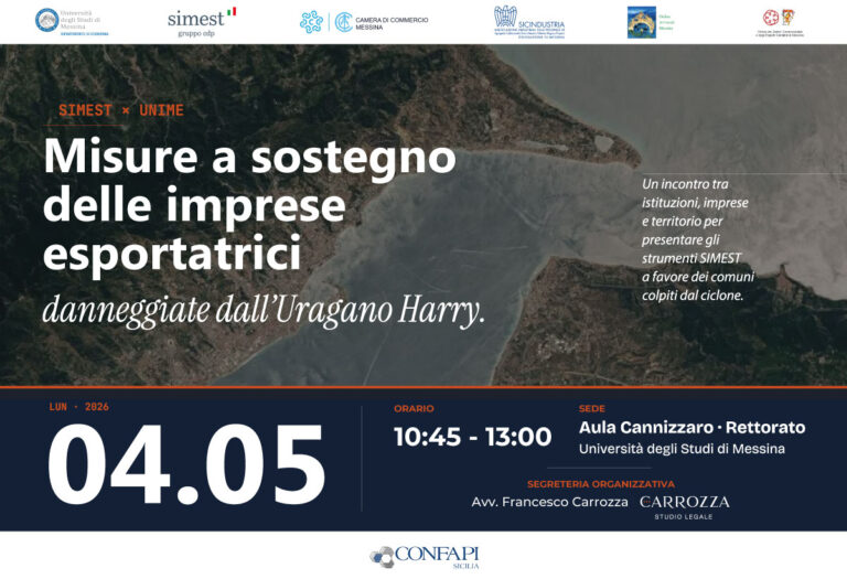 Scopri di più sull'articolo Imprese esportatrici, a Messina confronto sulle misure di sostegno dopo l’uragano Harry
