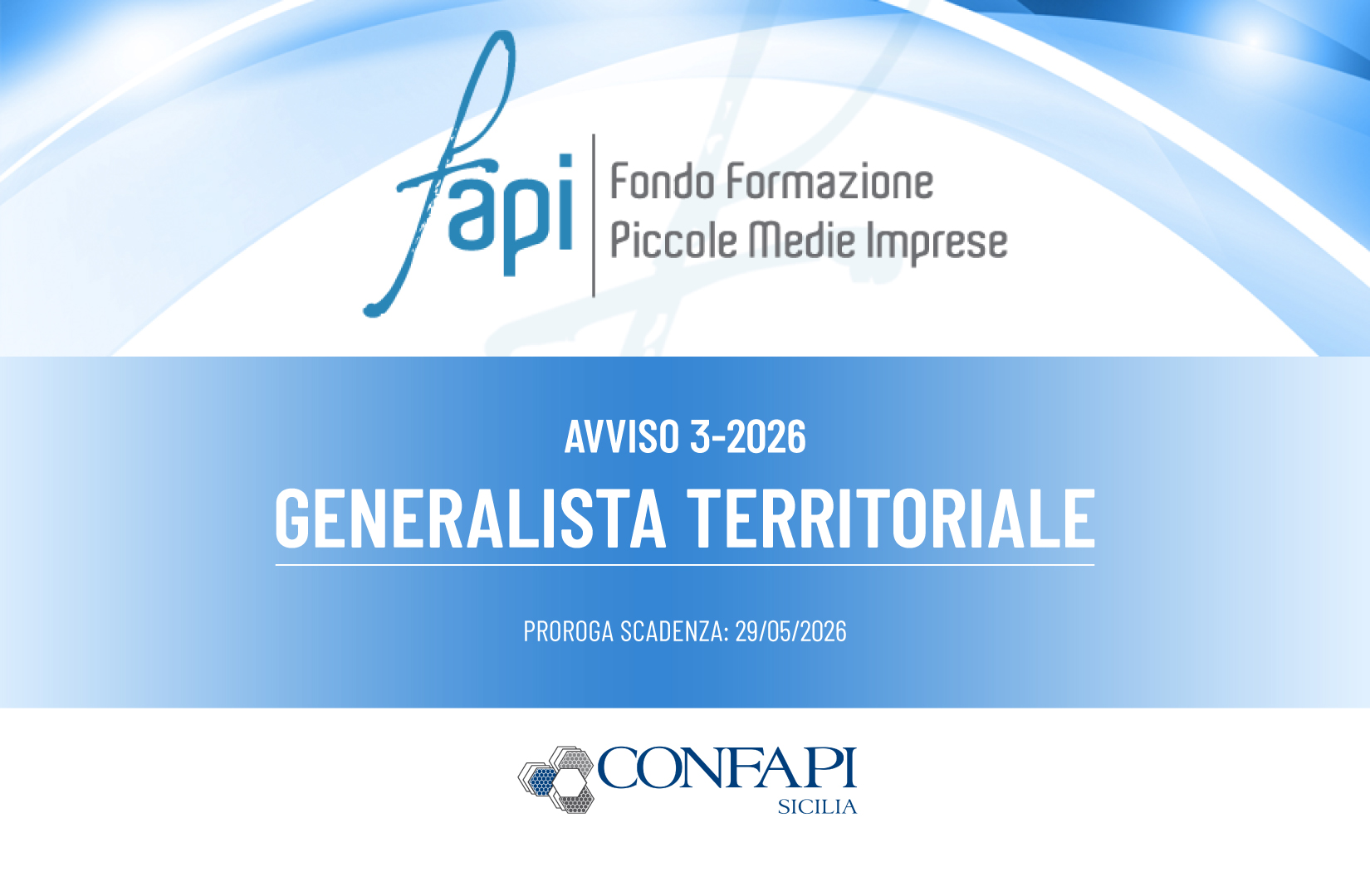 Scopri di più sull'articolo FAPI, prorogata la scadenza dell’Avviso 3-2026 “Generalista Territoriale”