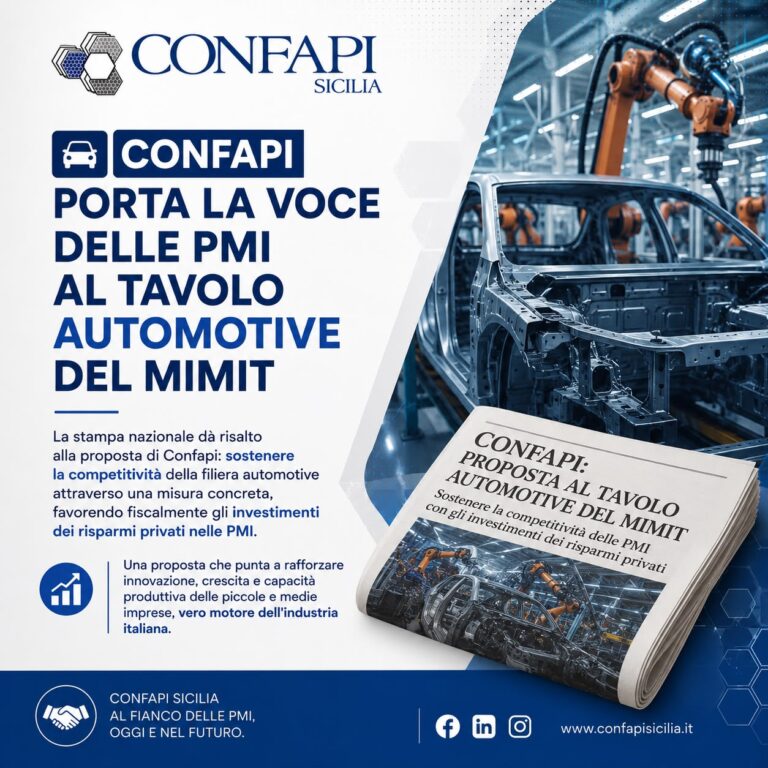 Scopri di più sull'articolo Confapi porta la voce delle PMI al Tavolo Automotive del MIMIT