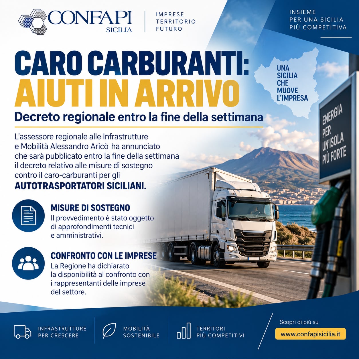 Al momento stai visualizzando Sicilia, nuove misure contro il caro carburanti