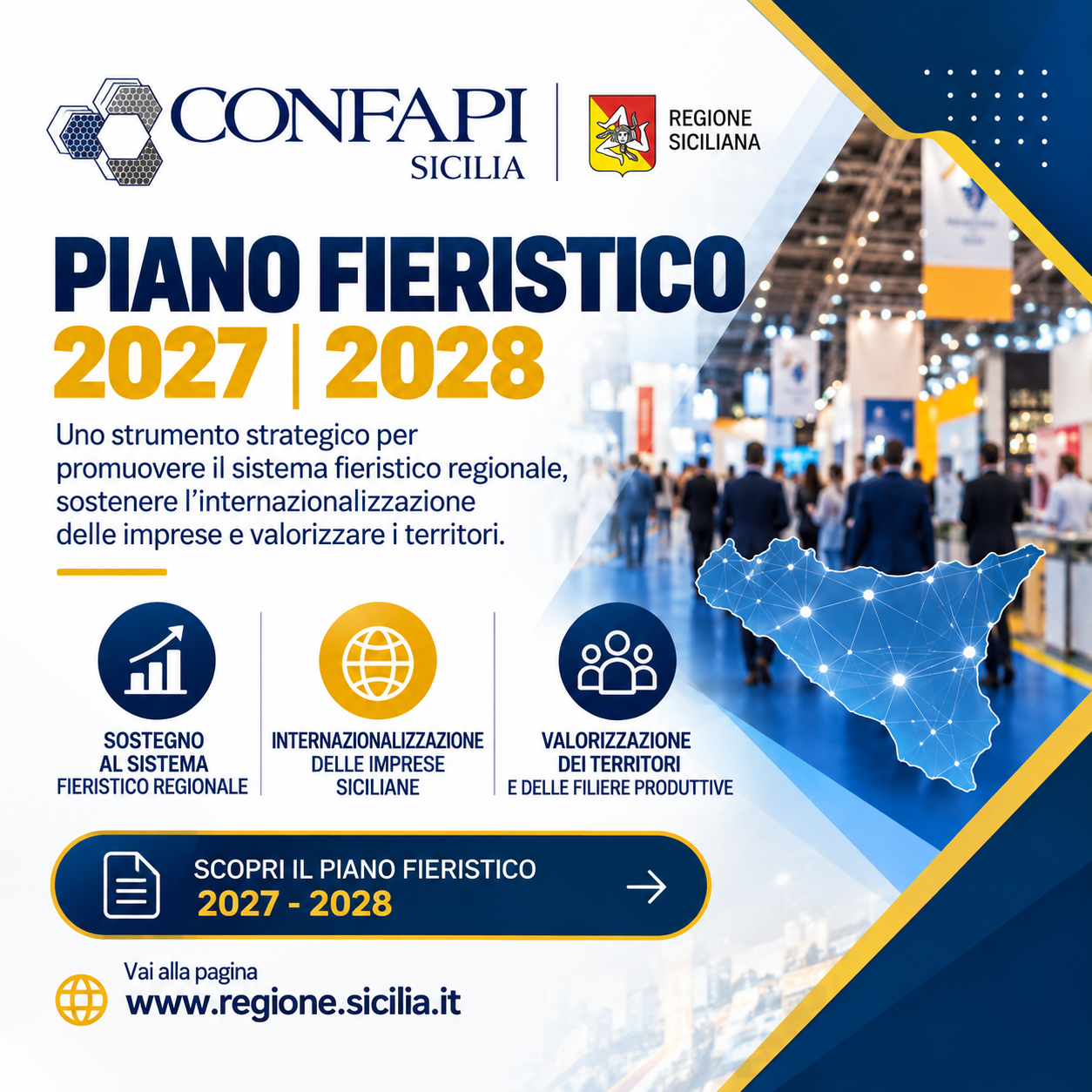 Al momento stai visualizzando Piano Fieristico 2027-2028, la Regione Siciliana punta su imprese e internazionalizzazione
