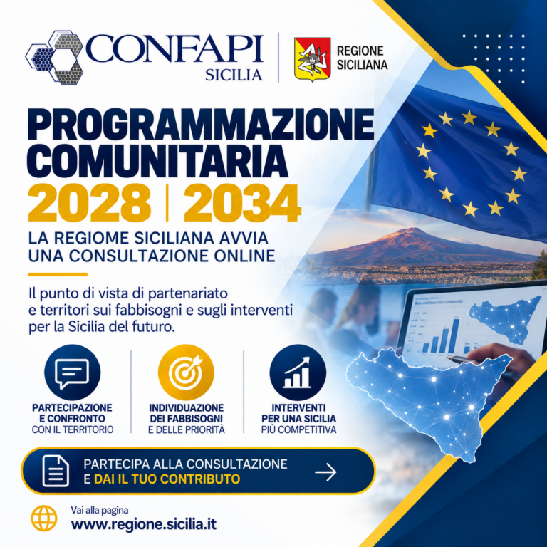 Scopri di più sull'articolo Programmazione comunitaria 2028-2034, la Regione Siciliana avvia una consultazione online