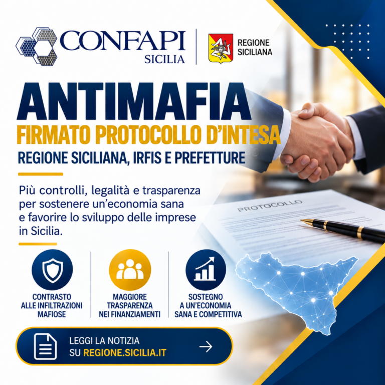 Scopri di più sull'articolo Antimafia, firmato il protocollo d’intesa tra Regione Siciliana, IRFIS e Prefetture