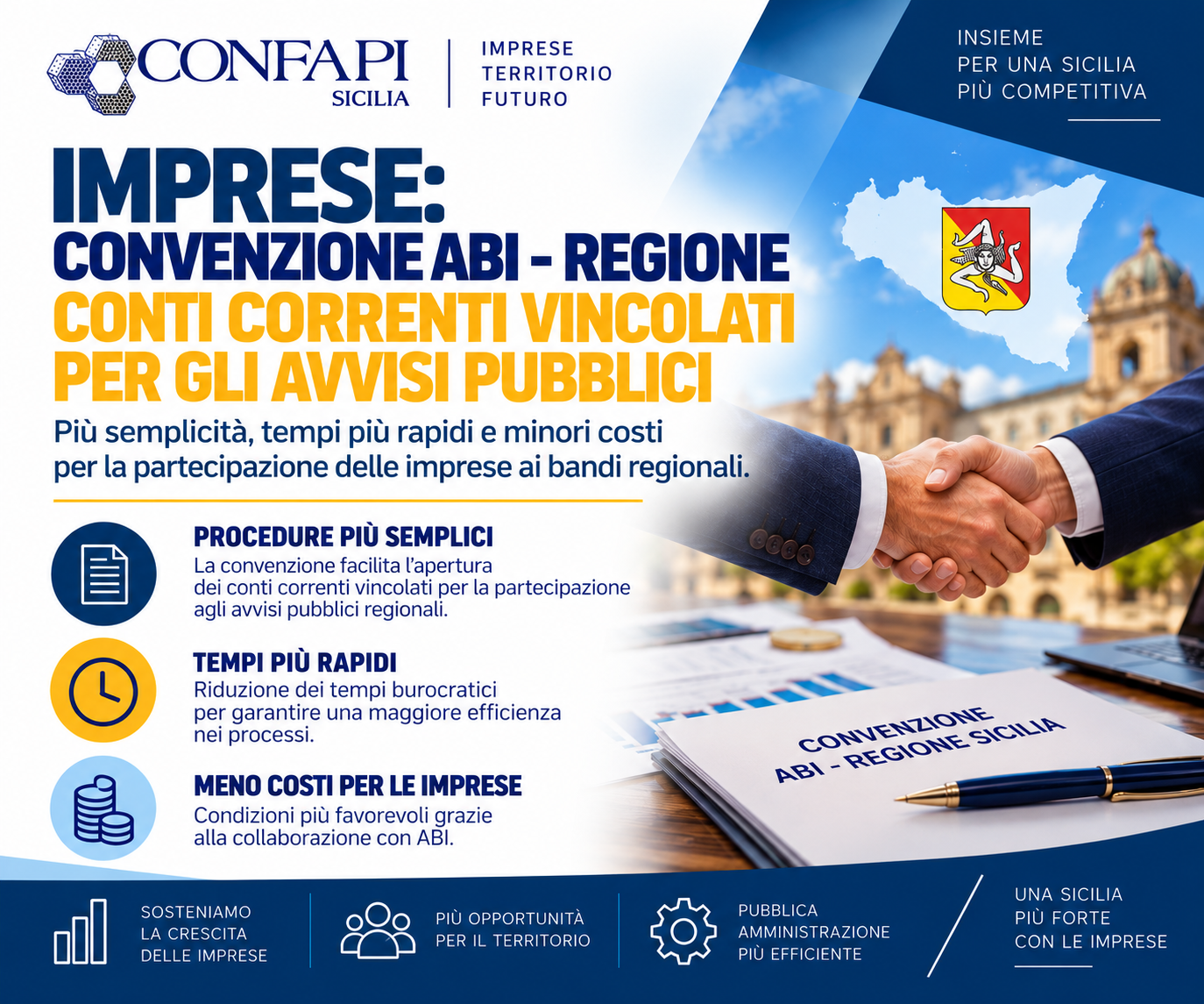 Al momento stai visualizzando Imprese, accordo tra Regione Siciliana e ABI sui conti correnti vincolati