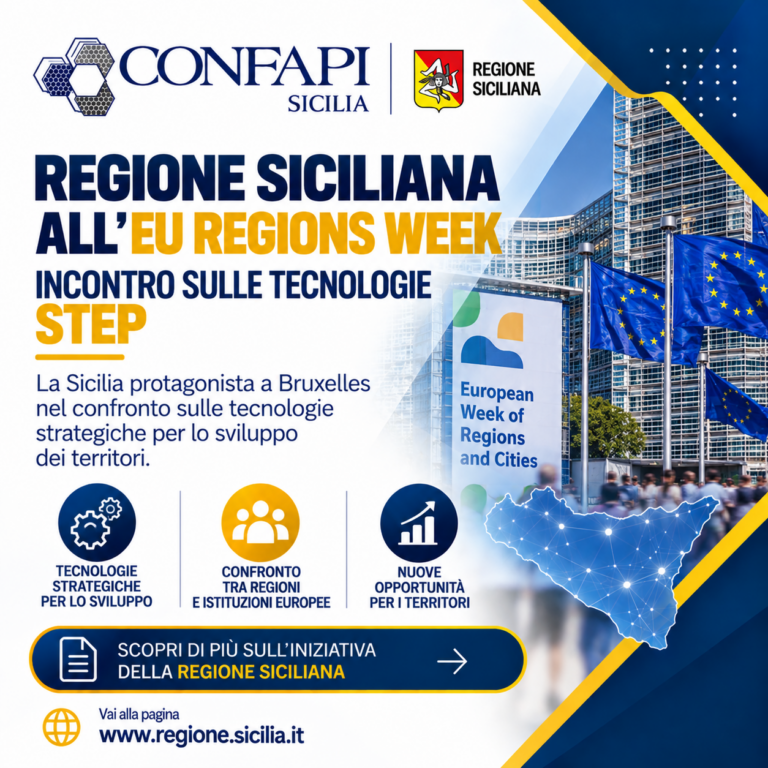 Scopri di più sull'articolo La Regione Siciliana all’EU Regions Week: confronto a Bruxelles sulle tecnologie STEP